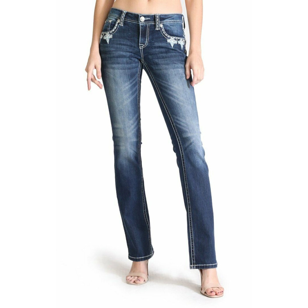 Grace in LA Women's Bootcut Stretch Jeans - Picture 2 of 4